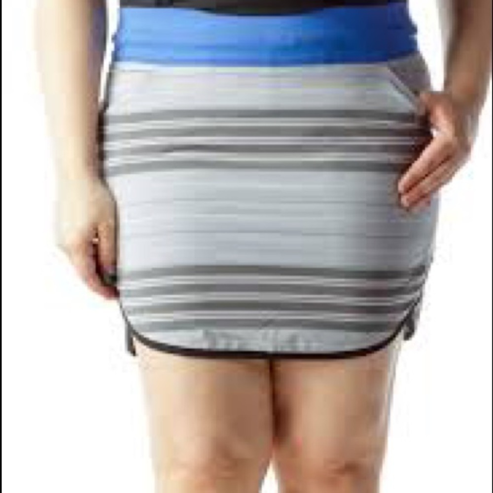 Adidas Women's Multicolor Rangewear Striped Golf Sports Skirt Under Short